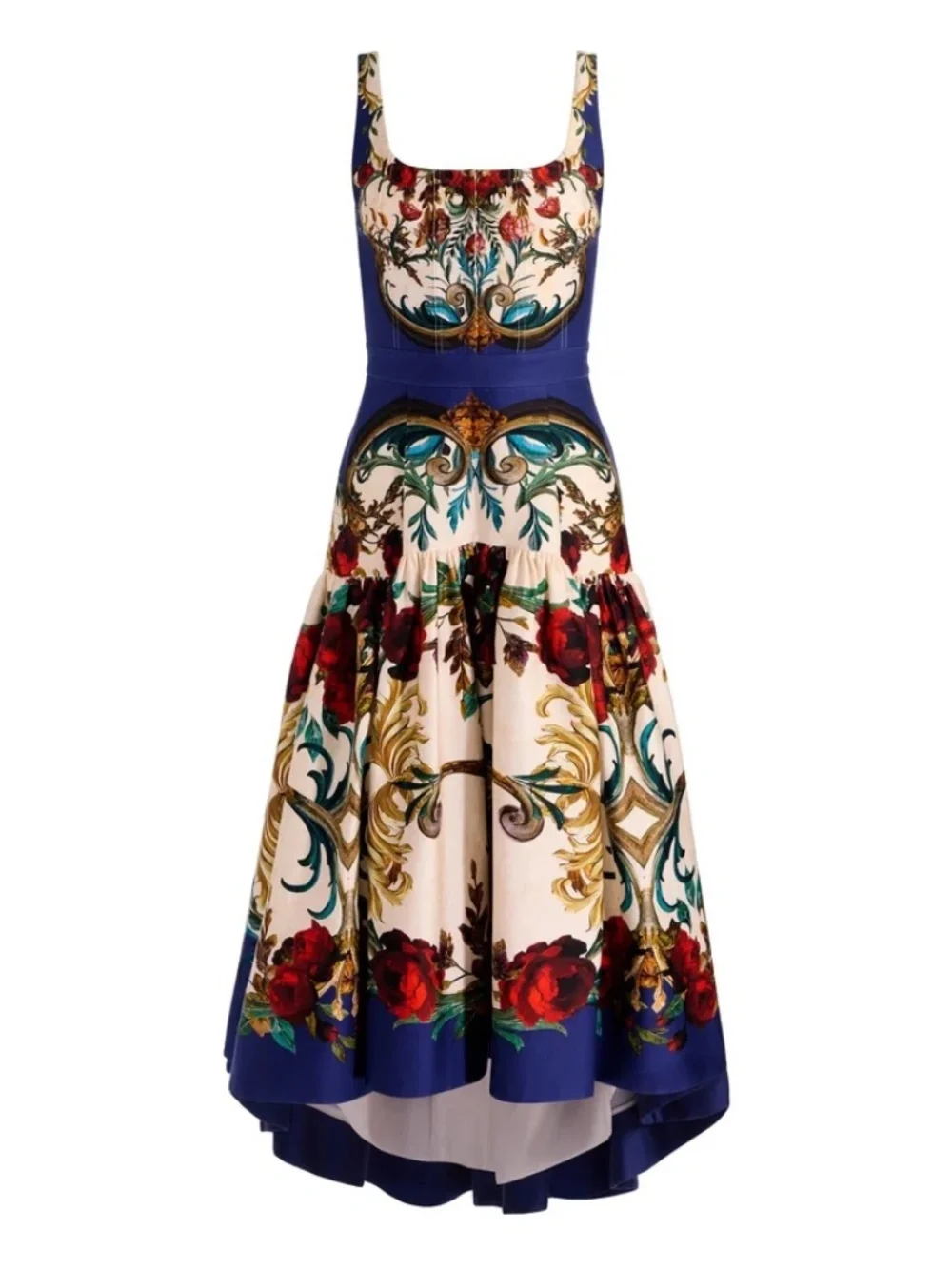 Alice + Olivia Diana Gilded Rose Structured Midi Dress size 8 - Picture 6 of 15